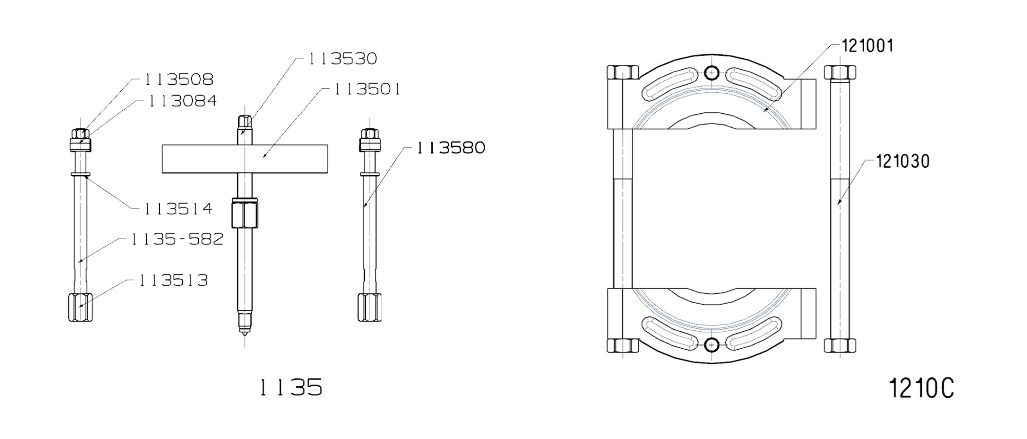 EXTRACTOR FORZA PUENTE Y GUILLOTINA SERIE 1100-1200